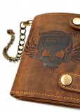 Vintage Skull wallet Kombibörse Leder